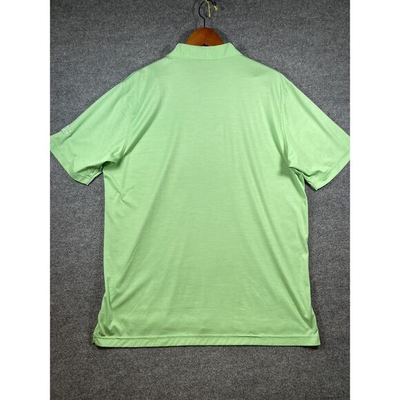 Peter Millar Golf Polo Men's XL Green Short Sleeve Featherweight UPF 50+ Active - Picture 11 of 12